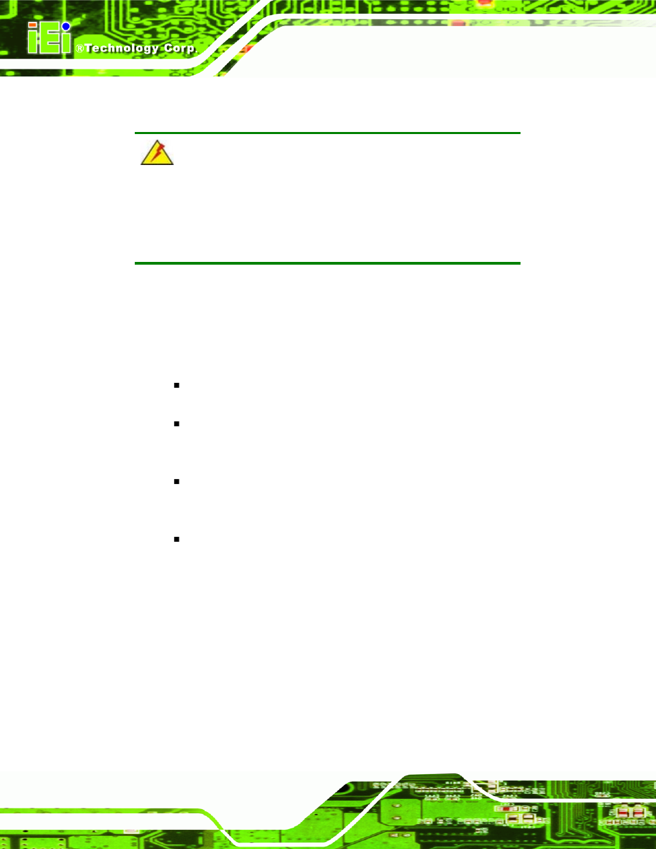 Static, Recautions, 1 anti-static precautions | IEI Integration NANO-9453 v1.10 User Manual | Page 96 / 254