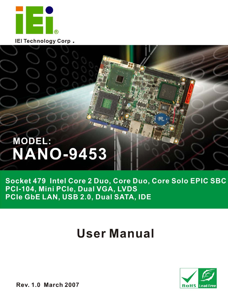 IEI Integration NANO-9453 v1.0 User Manual | 242 pages