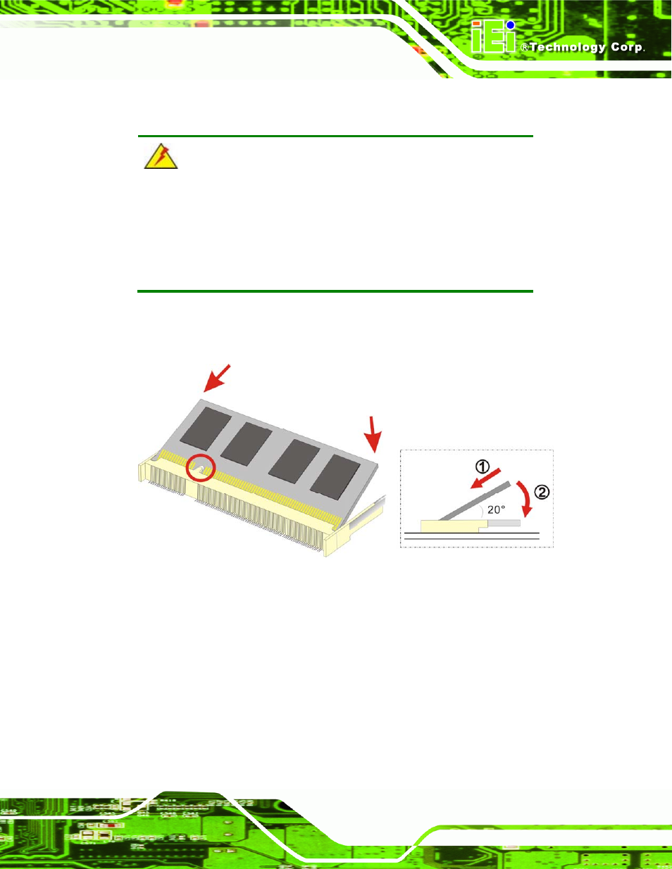 3 so-dimm installation, Figure 5-6: so-dimm installation | IEI Integration NANO-9453 v1.12 User Manual | Page 101 / 242