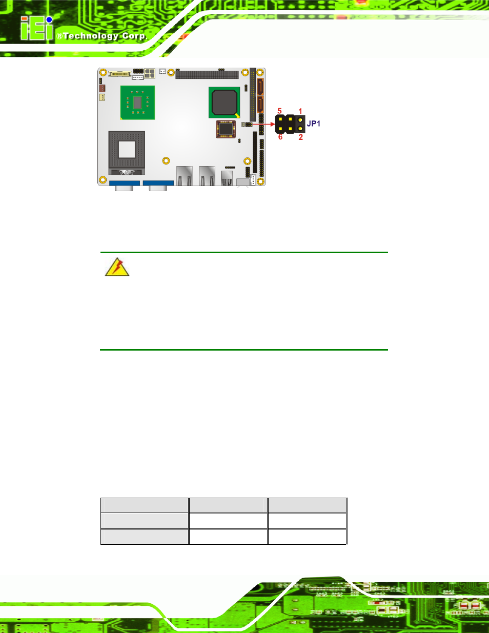 4 lvds voltage selection, Figure 5-11: com 2 function select jumper location, Table 5-5: lvds voltage selection jumper settings | See figure 5-11, Figure 5-11, 4 lvds voltage selection warning | IEI Integration NANO-9453 v1.12 User Manual | Page 108 / 242