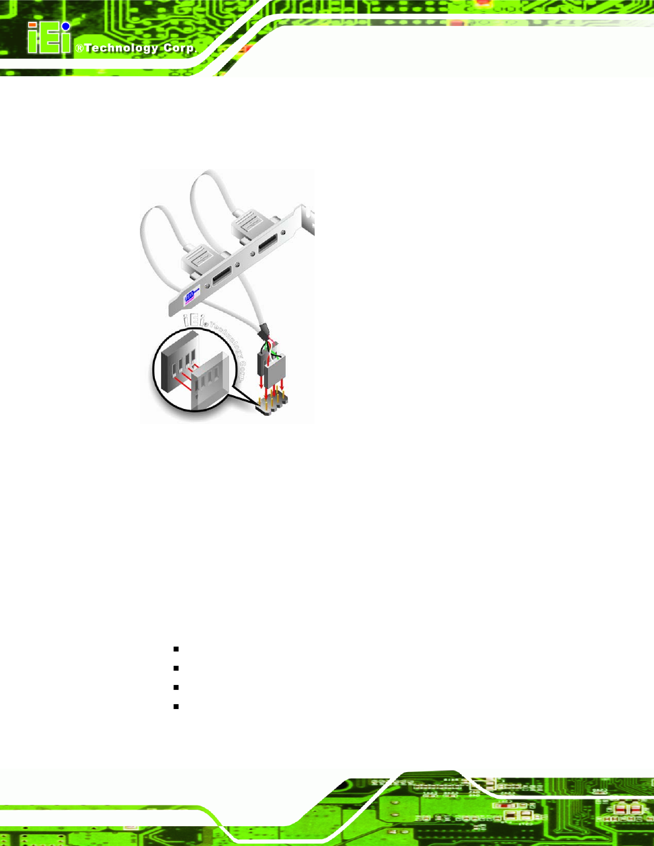 7 external peripheral interface connection, Xternal, Eripheral | Nterface, Onnection, Figure 5-21: dual usb cable connection | IEI Integration NANO-9453 v1.12 User Manual | Page 120 / 242