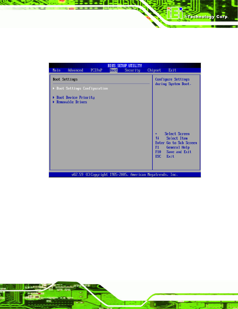 5 boot, 1 boot settings configuration, Menu 16: boot | IEI Integration NANO-9453 v1.12 User Manual | Page 171 / 242