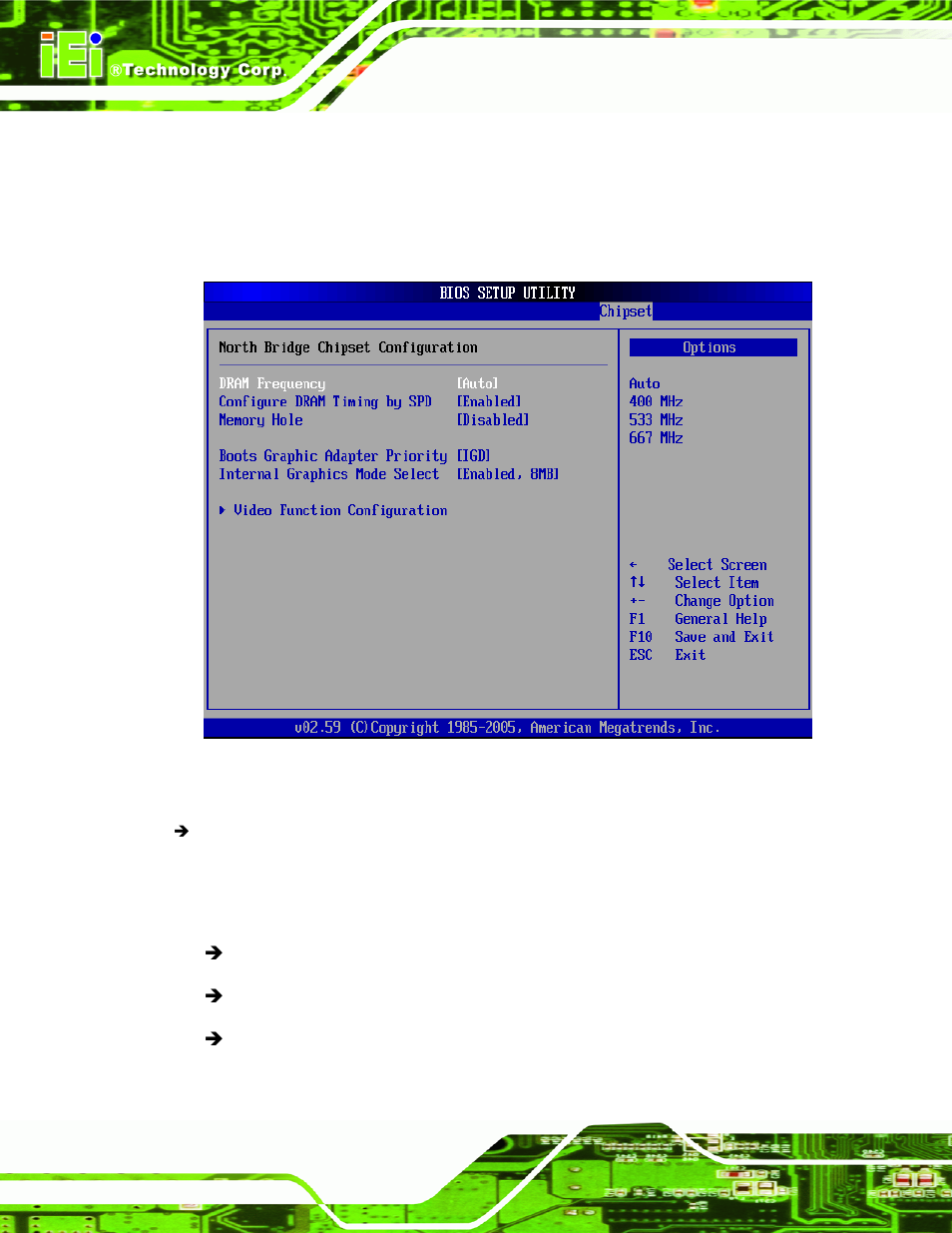 1 northbridge configuration, Menu 21:northbridge chipset configuration | IEI Integration NANO-9453 v1.12 User Manual | Page 178 / 242