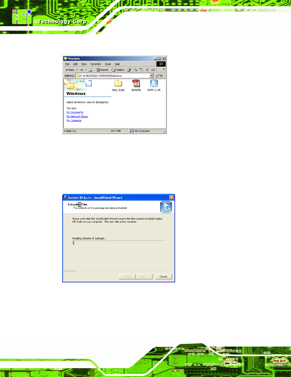Figure 7-22: 4-audio\ac-kit883hd\windows folder | IEI Integration NANO-9453 v1.12 User Manual | Page 202 / 242
