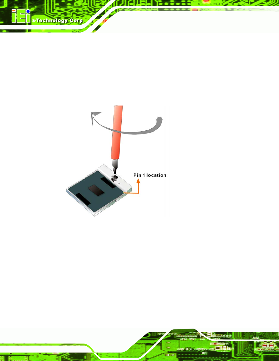 Figure 5-2: lock the cpu socket retention screw | IEI Integration NANO-9453 v1.12 User Manual | Page 98 / 242