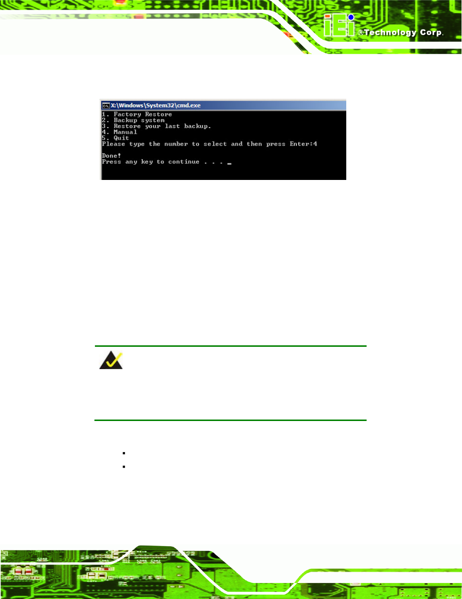 C.3 setup procedure for linux, Etup, Rocedure for | Inux, Figure c-18: press any key to continue | IEI Integration NANO-QM57A User Manual | Page 123 / 143