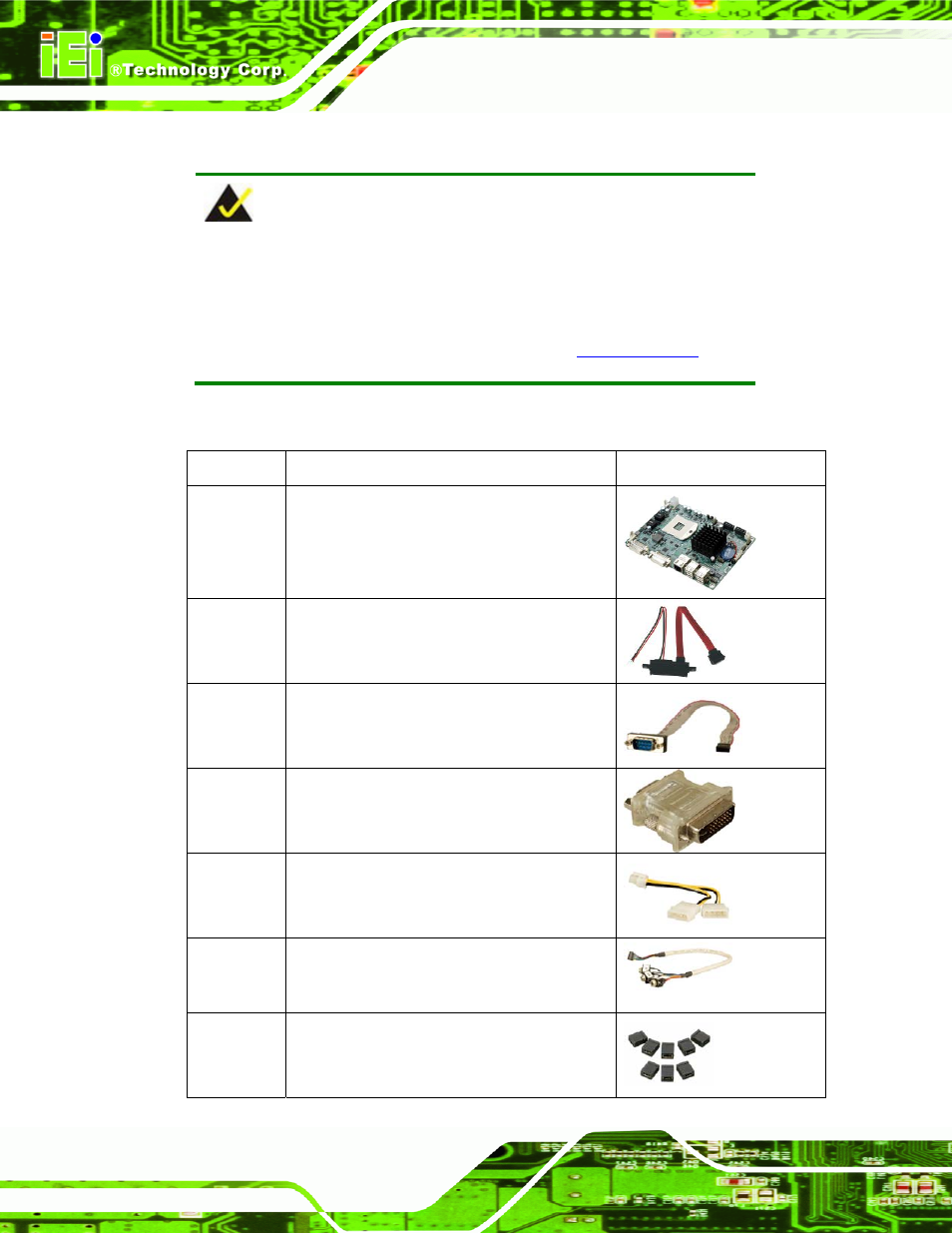 3 packing list, Acking | IEI Integration NANO-QM57A User Manual | Page 22 / 143