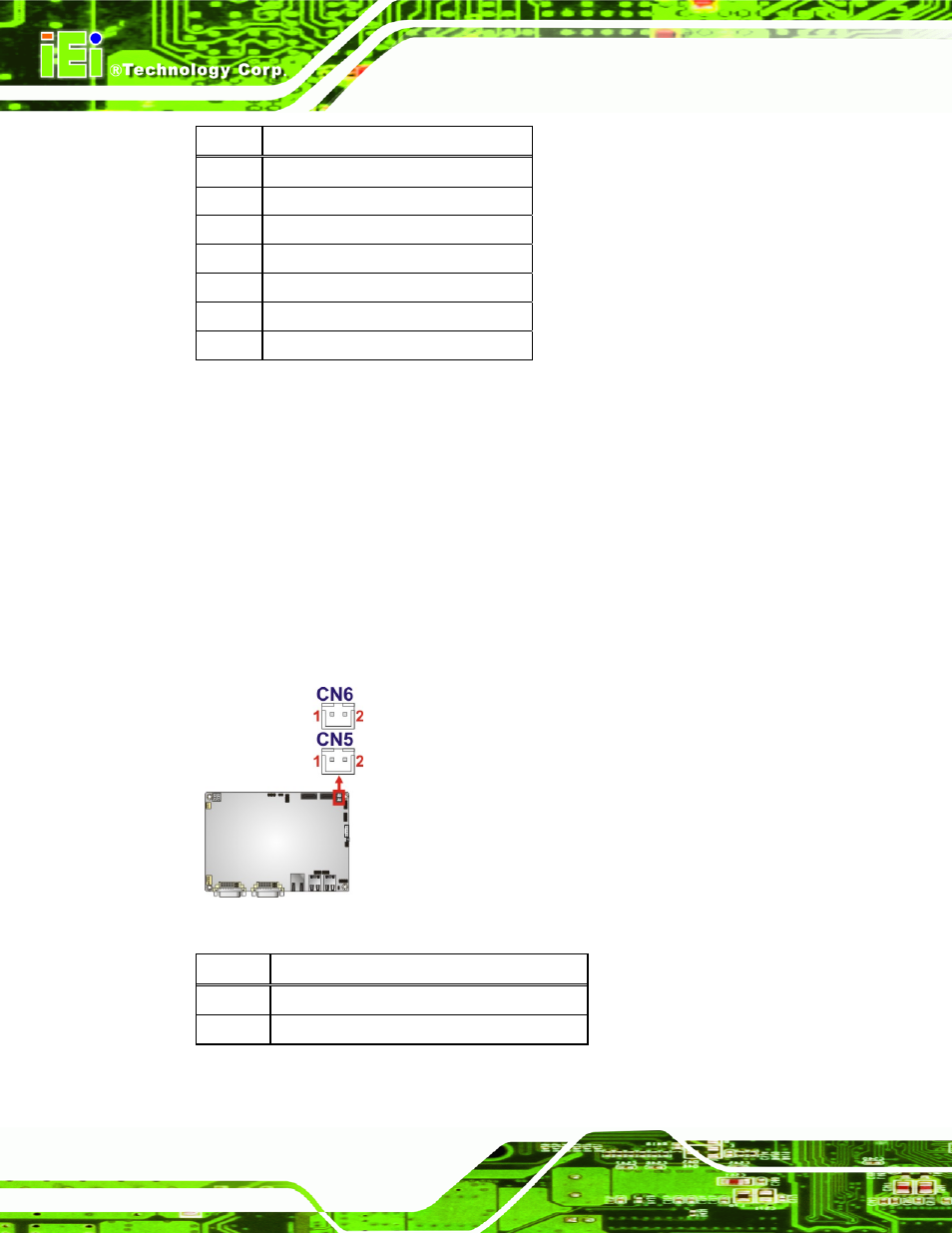 11 sata power connectors, Figure 3-12: sata power connector locations, Table 3-12: sata drive connector pinouts | Table 3-13: sata power connector pinouts, Nano-qm57a epic sbc page 24 | IEI Integration NANO-QM57A User Manual | Page 36 / 143