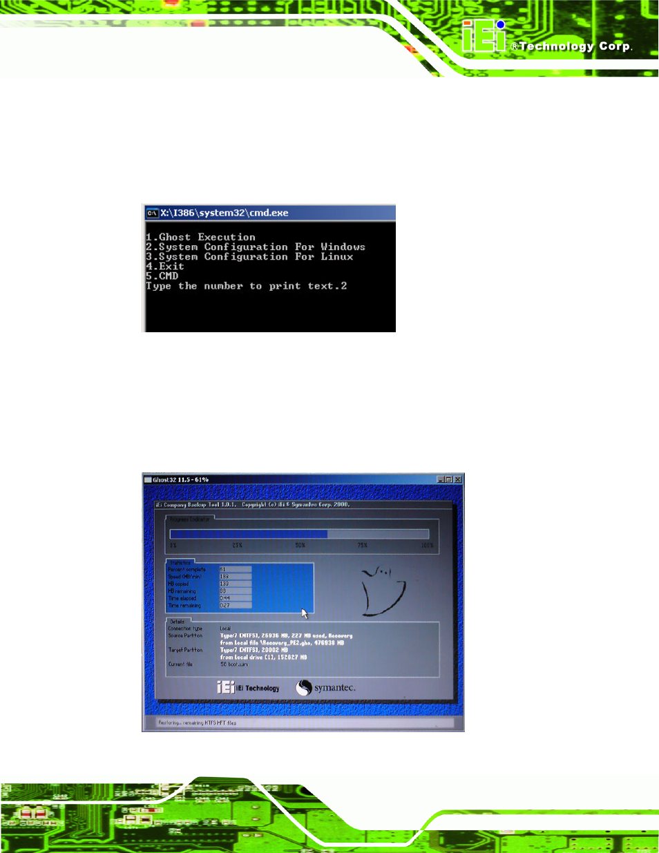 Figure b-4: system configuration for windows, Figure b-5: build-up recovery partition | IEI Integration NANO-PV-D4252_N4552_D5252 User Manual | Page 123 / 148