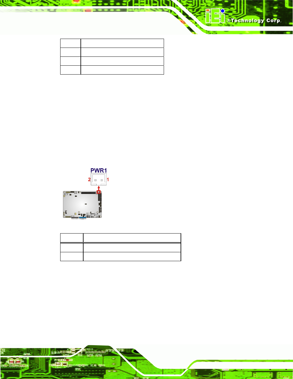 18 sata power connector, 19 serial port connectors (rs-232), Figure 3-19: sata power connector locations | Table 3-19: sata drive connector pinouts, Table 3-20: sata power connector pinouts | IEI Integration NANO-PV-D4252_N4552_D5252 User Manual | Page 45 / 148