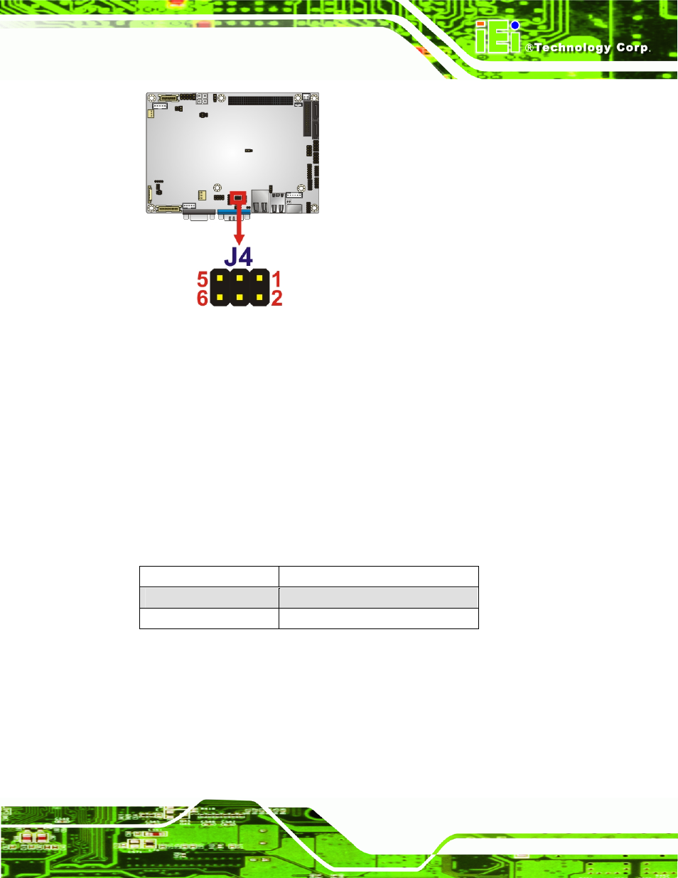 5 com 3 rs-422/485 function select jumper, Figure 4-5: com 3 function select jumper location, Able 3-26 | The nano-pv-d4252/n4552/d5252 is equi, See figure 4-5 | IEI Integration NANO-PV-D4252_N4552_D5252 User Manual | Page 63 / 148