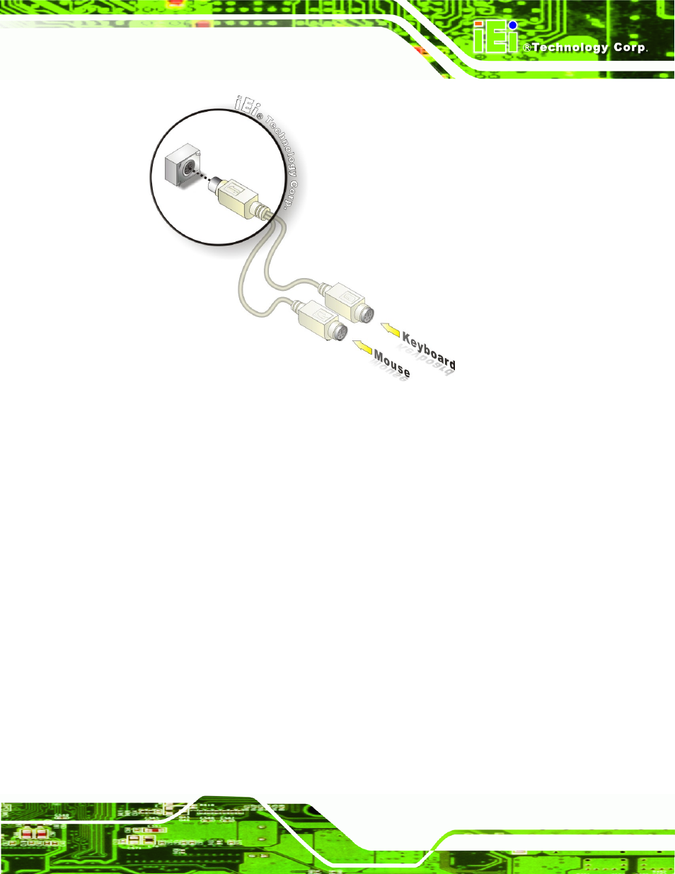 3 serial device connection, Figure 4-19: ps/2 keyboard/mouse connector | IEI Integration NANO-PV-D4252_N4552_D5252 User Manual | Page 77 / 148