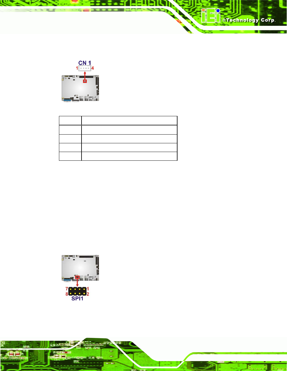 20 spi flash connector, Figure 3-20: smbus connector locations, Figure 3-21: spi flash connector | Table 3-21: smbus connector pinouts | IEI Integration NANO-PV-D4251_N4551_D5251 User Manual | Page 46 / 153
