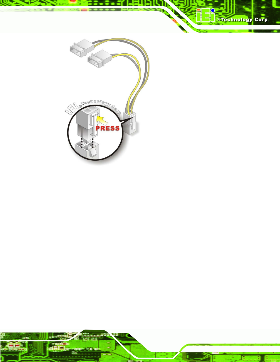 Figure 4-12: power cable to motherboard connection | IEI Integration NANO-PV-D4251_N4551_D5251 User Manual | Page 68 / 153