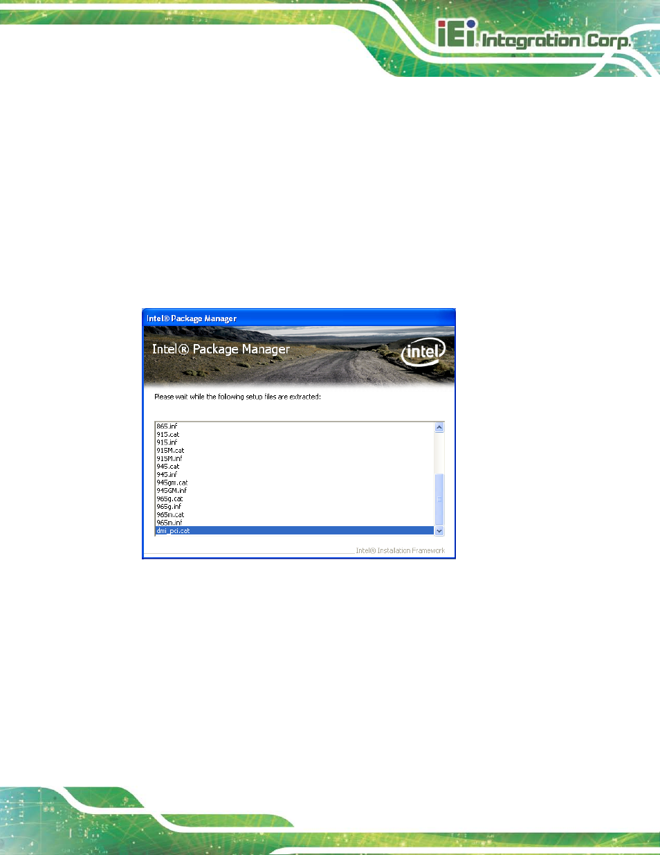 3 chipset driver installation, Hipset, River | Nstallation, Figure 6-3: chipset driver screen, 3 ch ips e t drive r in s ta lla tio n | IEI Integration NANO-HM650 User Manual | Page 109 / 175