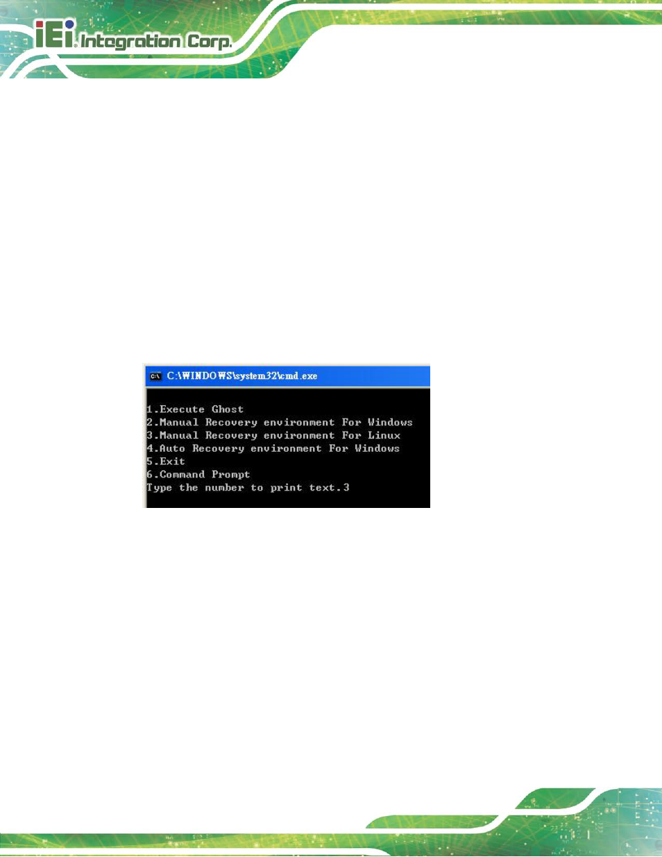 Figure b-30: manual recovery environment for linux | IEI Integration NANO-HM650 User Manual | Page 146 / 175