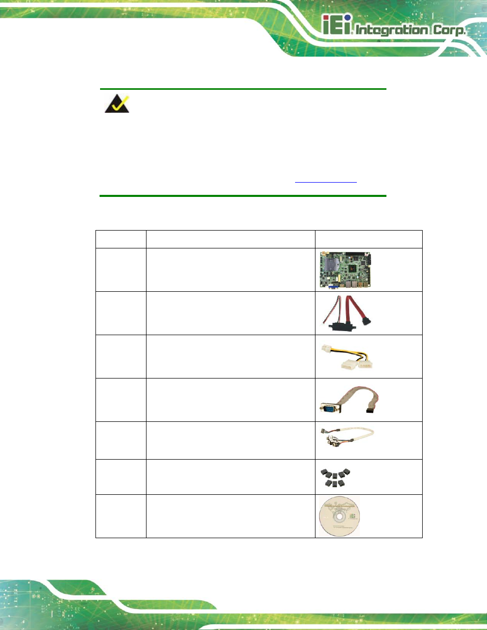 3 packing list, Acking, 3 p a c kin g lis t | IEI Integration NANO-HM650 User Manual | Page 25 / 175