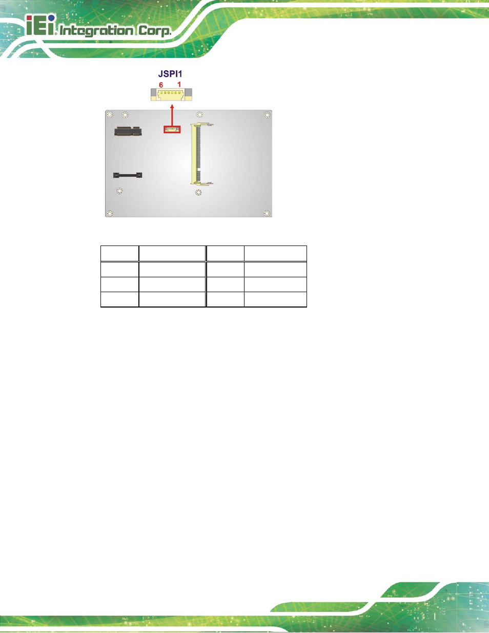 5 ddr3 so-dimm socket, Figure 3-5: bios update connector location, Table 3-6: bios update connector pinouts | IEI Integration NANO-HM650 User Manual | Page 34 / 175