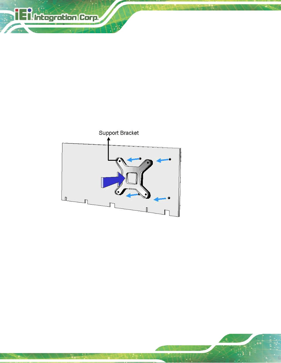 Figure 4-4: cooling kit support bracket | IEI Integration NANO-HM650 User Manual | Page 60 / 175
