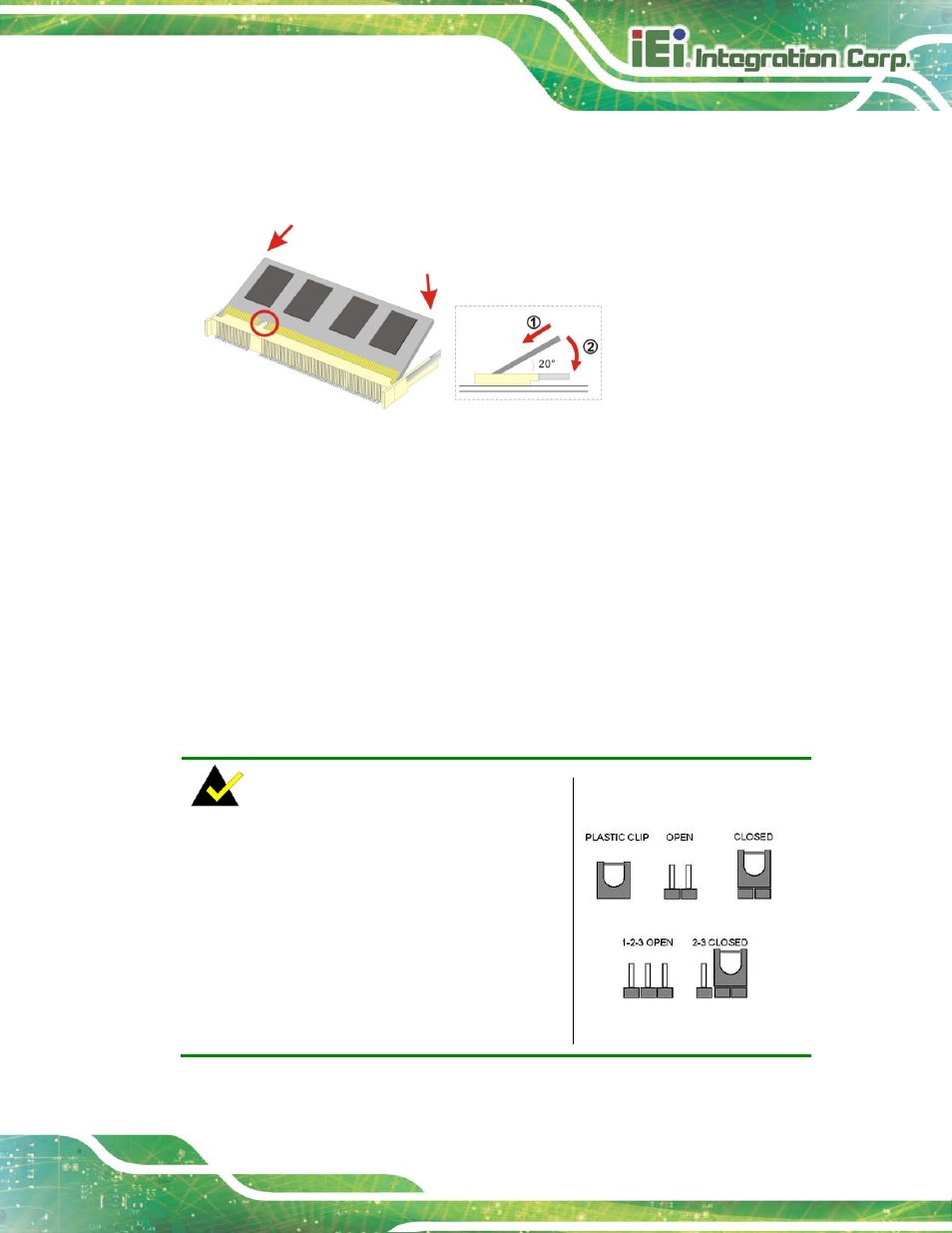 3 so-dimm installation, 4 jumper settings, Umper | Ettings, Figure 4-4: so-dimm installation, Figure 4-5: jumper locations | IEI Integration NANO-HM650 User Manual | Page 61 / 175