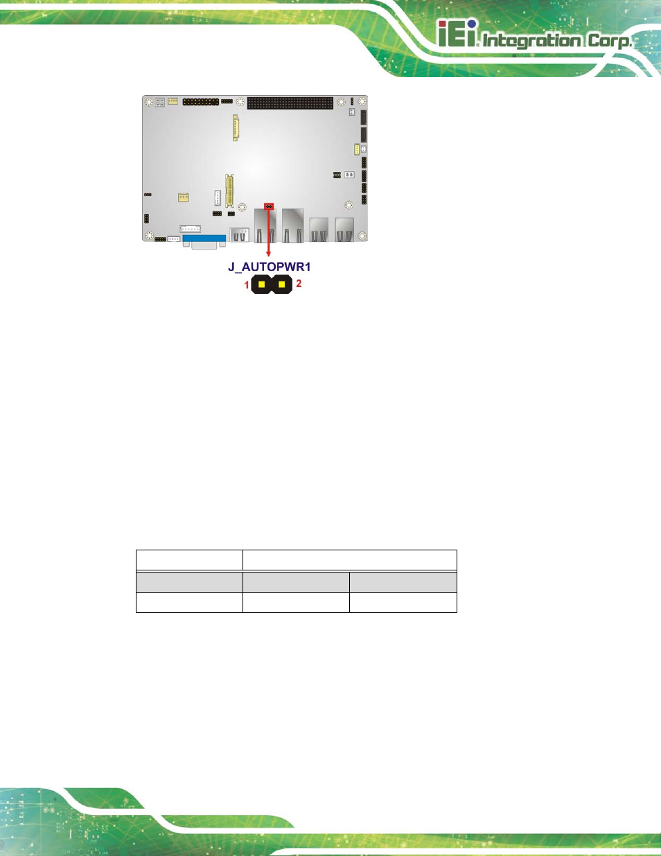 2 at/atx power select jumper, Figure 4-6: at auto button select jumper settings, Table 4-3: at/atx power select jumper settings | IEI Integration NANO-HM650 User Manual | Page 63 / 175