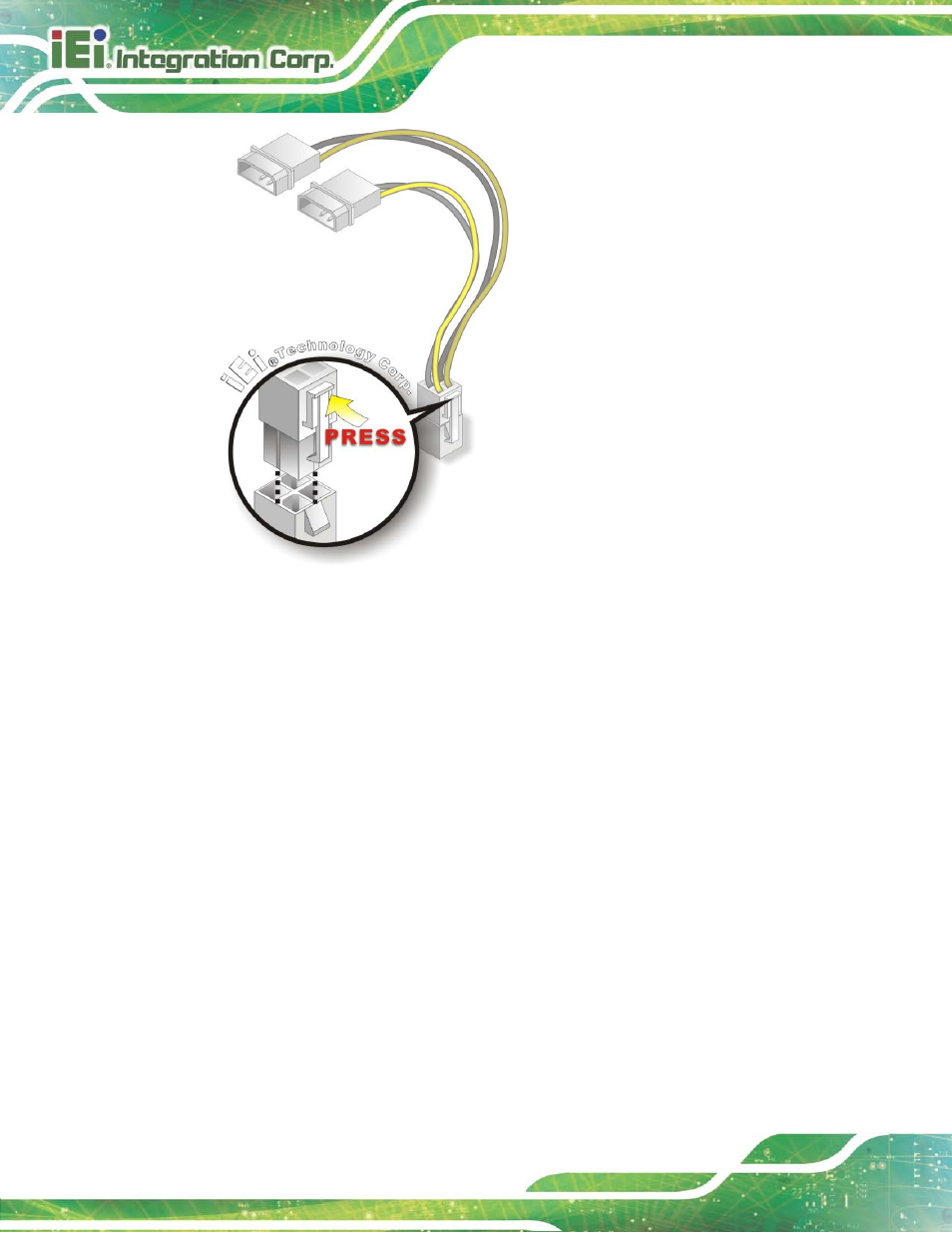Figure 4-13: power cable to motherboard connection | IEI Integration NANO-HM650 User Manual | Page 70 / 175