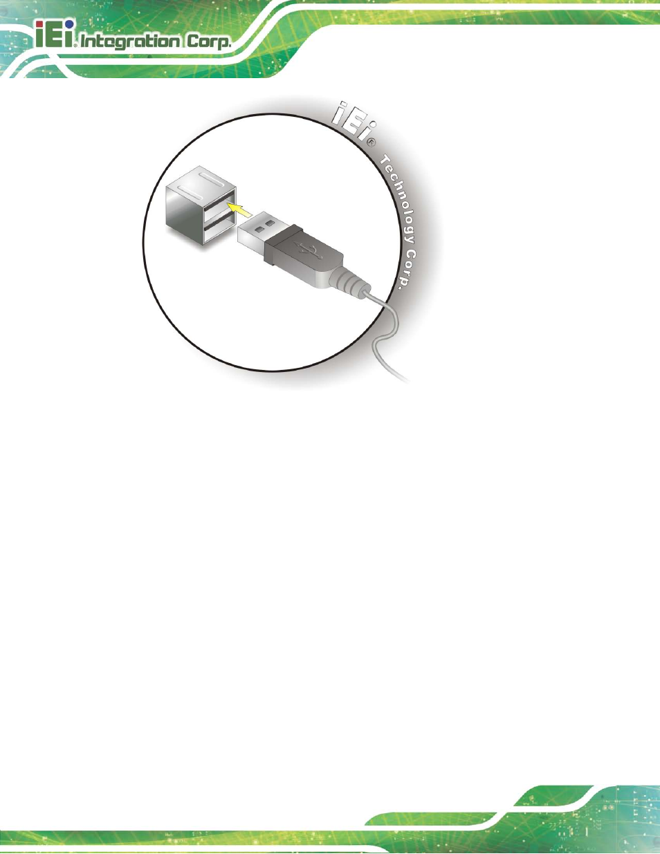 4 vga monitor connection, Figure 4-18: usb connector | IEI Integration NANO-HM650 User Manual | Page 76 / 175