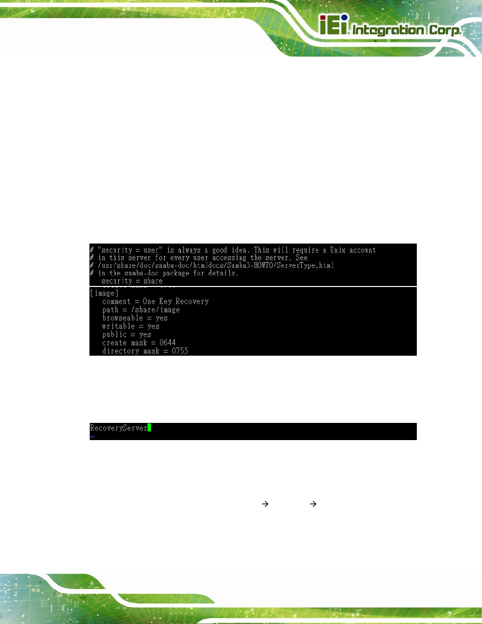 B.6.6 setup a client system for auto recovery | IEI Integration NANO-QM770 User Manual | Page 174 / 190