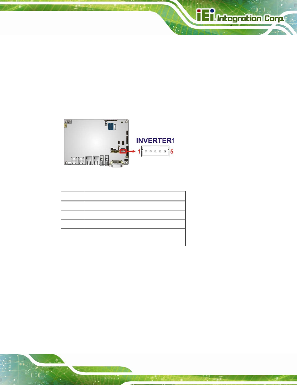 9 lvds backlight connector, 10 pcie mini card slot, Figure 3-11: lvds backlight inverter connector | Table 3-11: backlight inverter connector pinouts | IEI Integration NANO-QM770 User Manual | Page 40 / 190