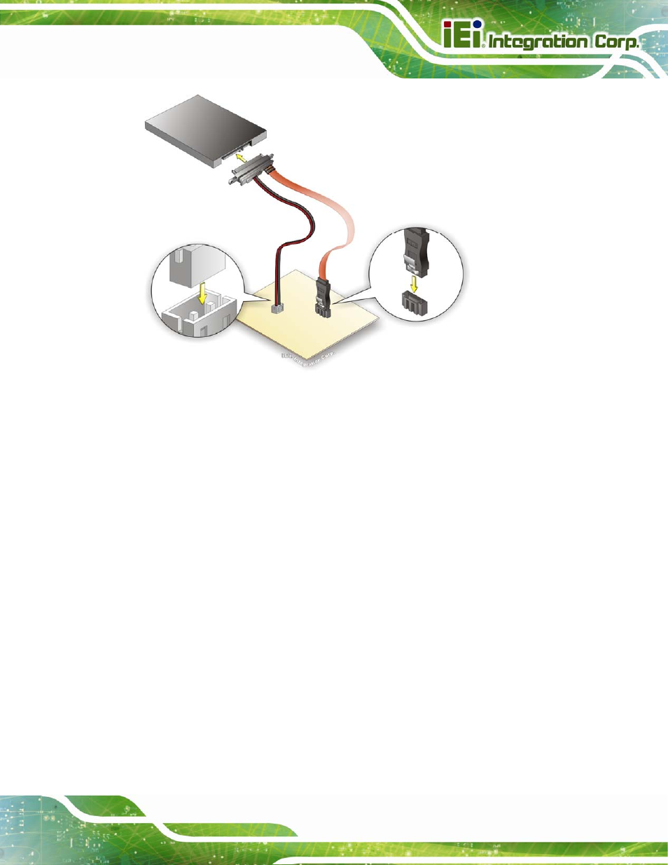 4 single rs-232 cable (w/o bracket), Figure 4-13: sata drive cable connection | IEI Integration NANO-QM770 User Manual | Page 70 / 190