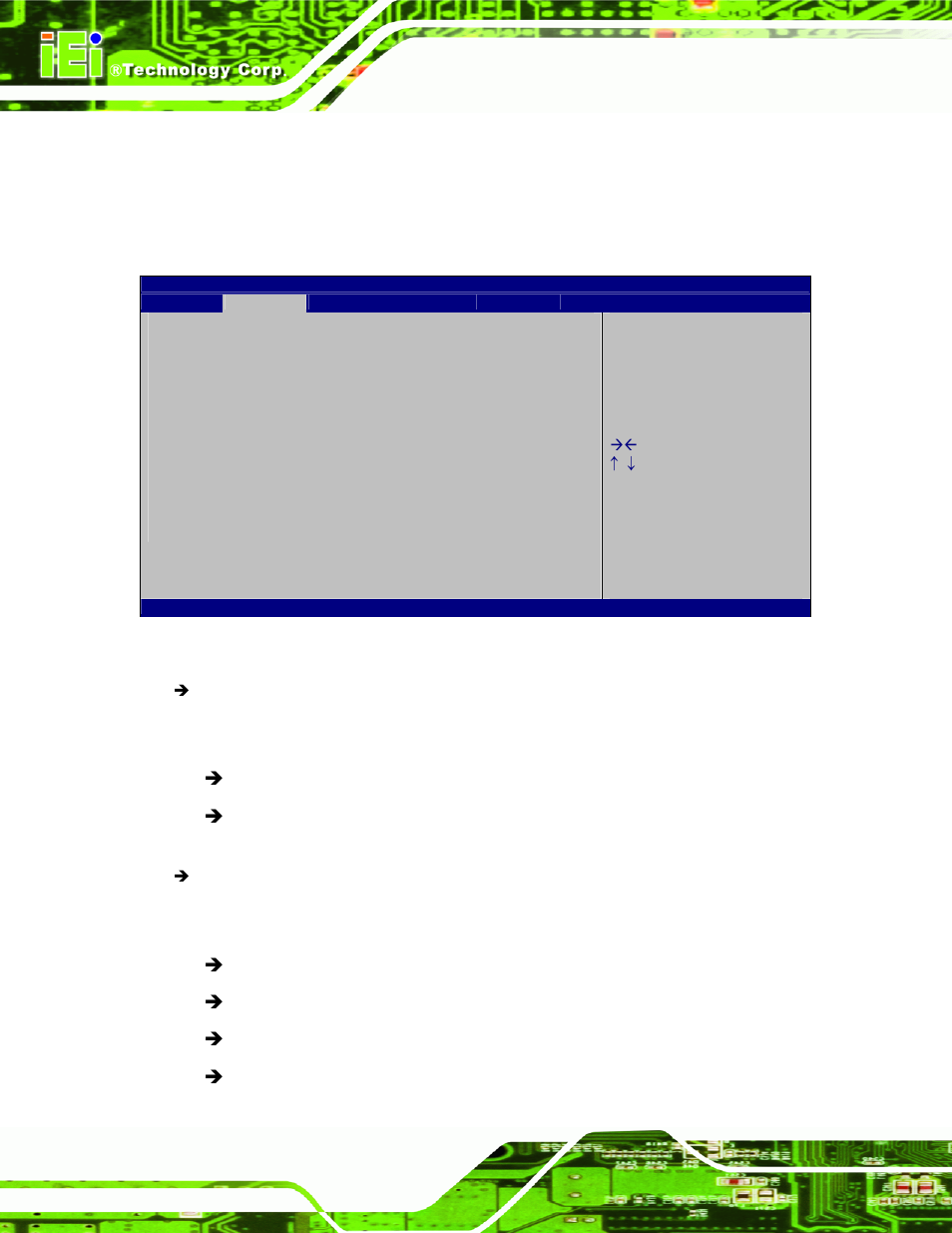 8 serial port console redirection, Bios menu 12: serial port console redirection | IEI Integration NANO-CV-D25501_N26001 User Manual | Page 105 / 194
