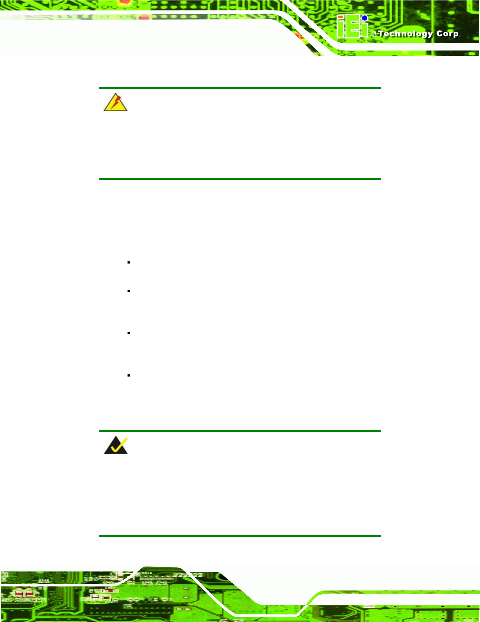1 anti-static precautions, 2 installation considerations, Static | Recautions, Nstallation, Onsiderations | IEI Integration NANO-CV-D25501_N26001 User Manual | Page 60 / 194