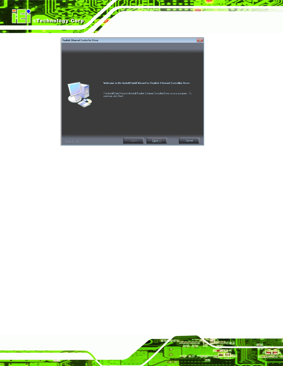 Figure 6-14: lan driver welcome screen | IEI Integration NANO-CV-D25502_N26002 User Manual | Page 109 / 173