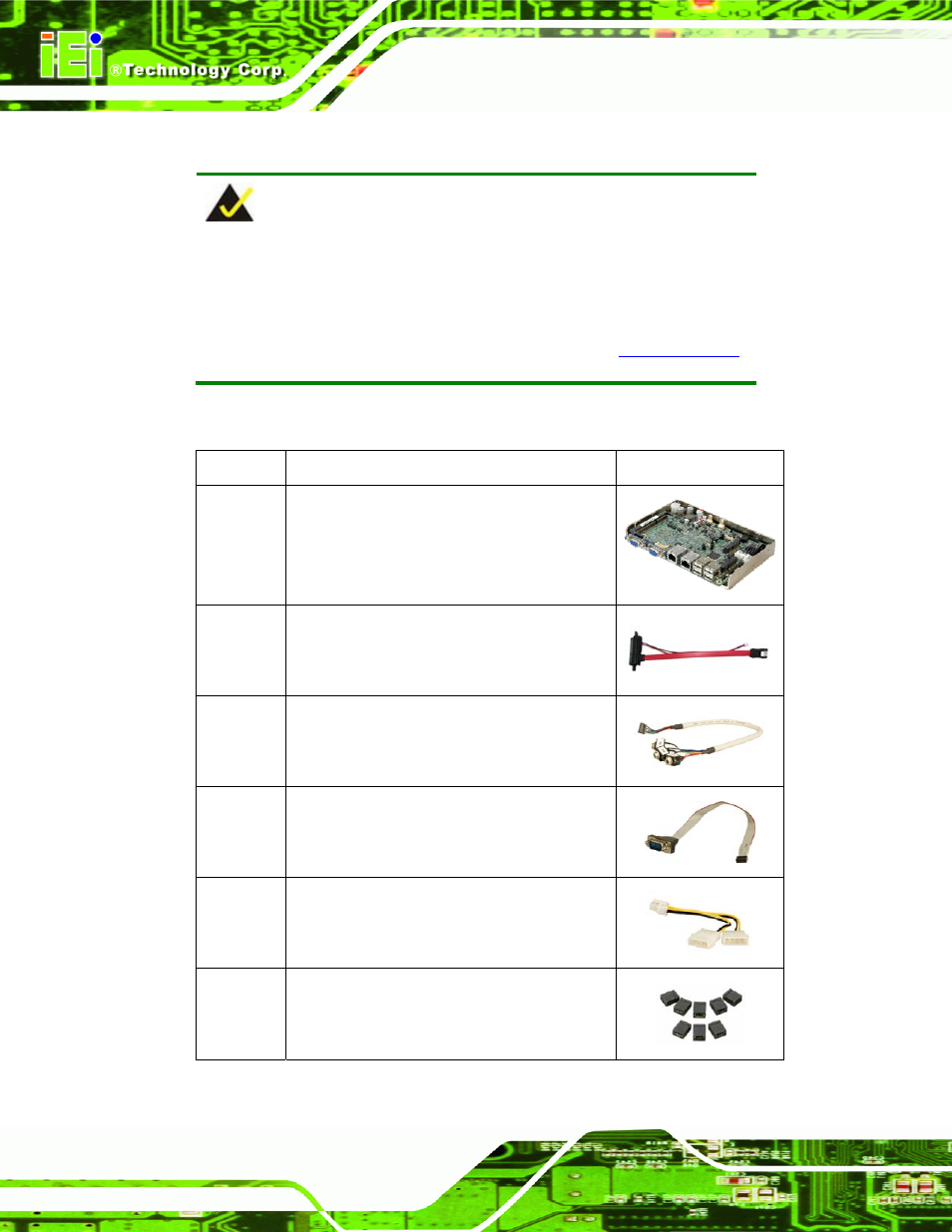 3 packing list, Acking | IEI Integration NANO-CV-D25502_N26002 User Manual | Page 25 / 173