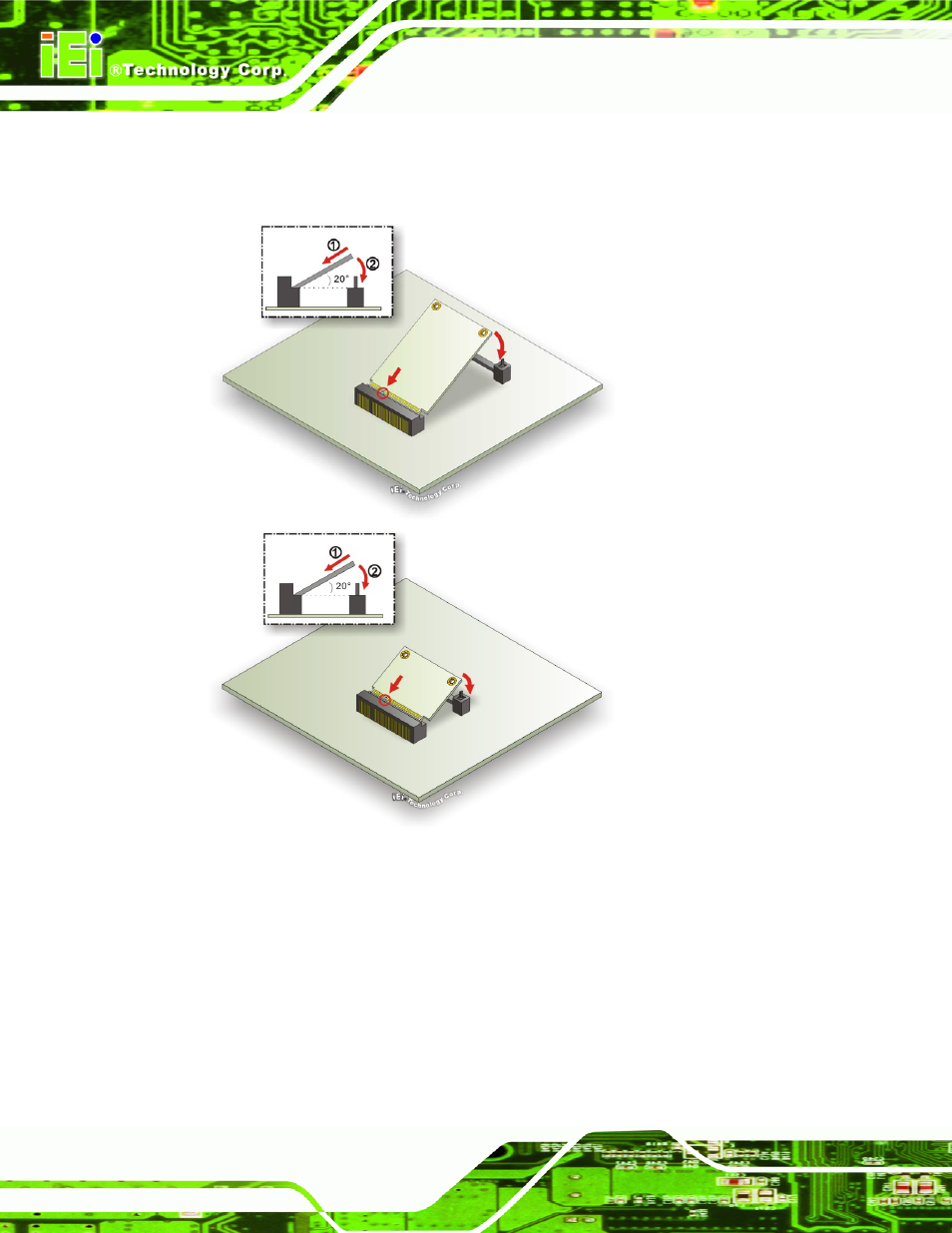 4 pcie mini card installation, Figure 4-11: pcie mini card installation | IEI Integration NANO-CV-D25502_N26002 User Manual | Page 61 / 173