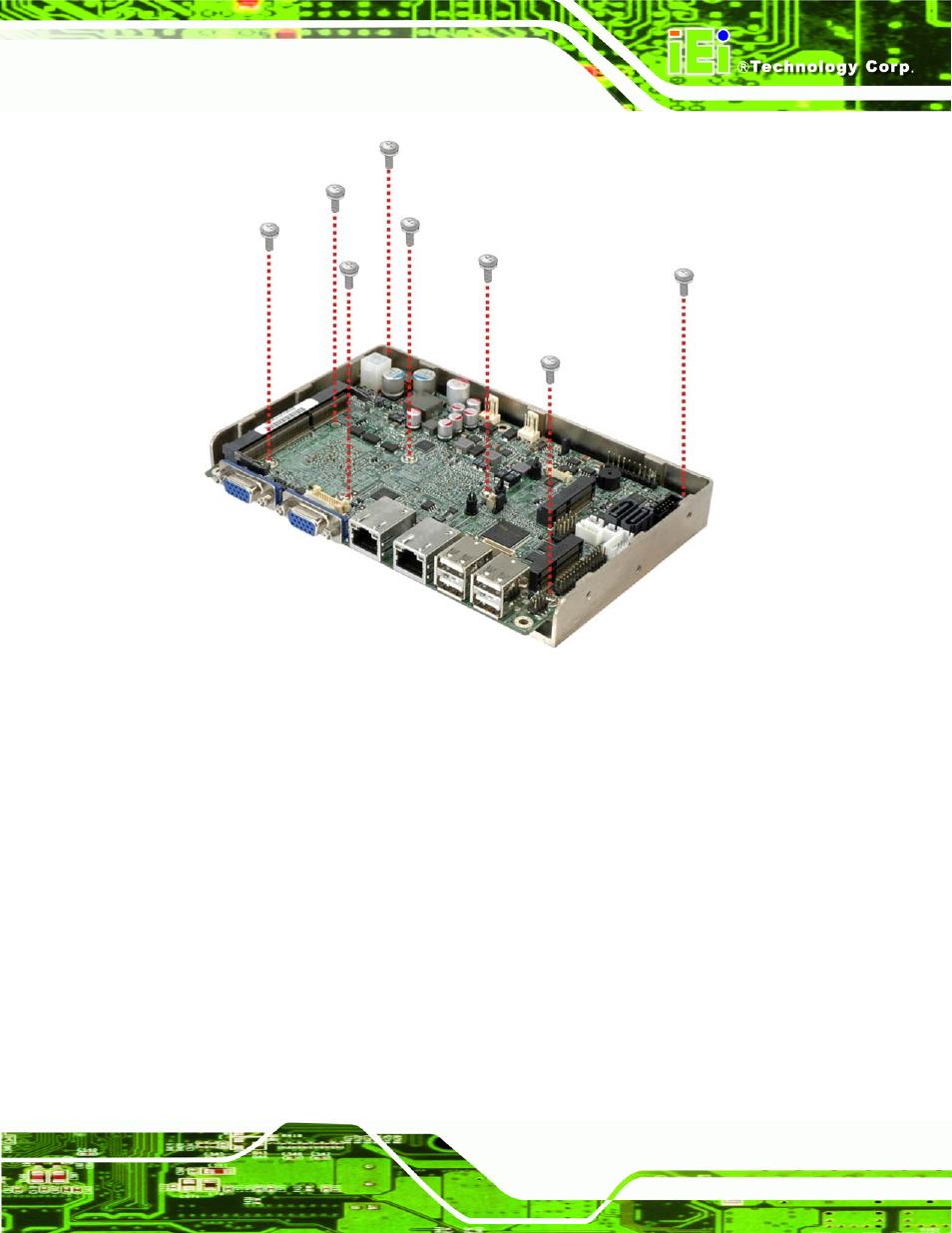 Figure 4-17: heat sink retention screws | IEI Integration NANO-CV-D25502_N26002 User Manual | Page 68 / 173