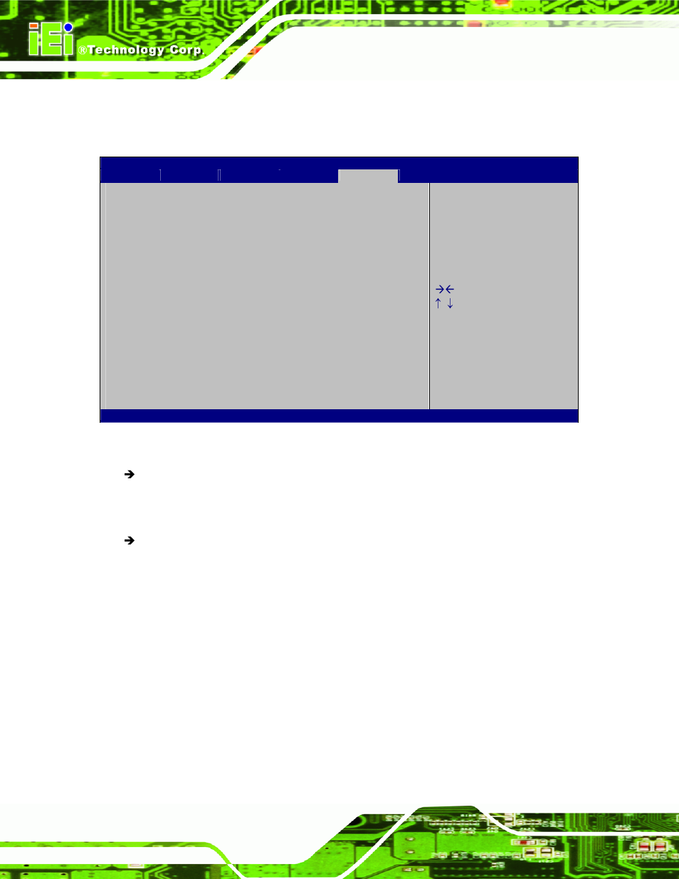 6 security, 7 save & exit, Ecurity | Bios menu 19: security | IEI Integration NANO-CV-D25502_N26002 User Manual | Page 95 / 173