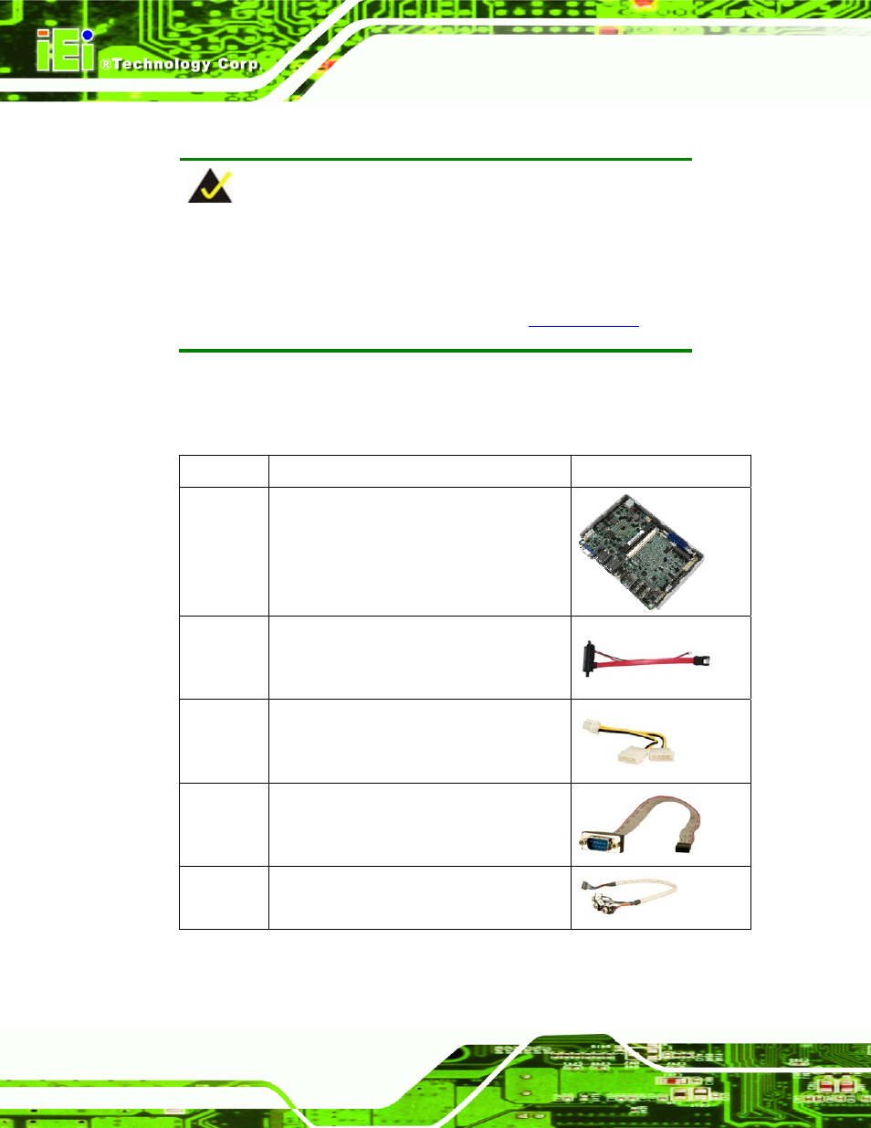 3 unpacking checklist, 1 package contents | IEI Integration NANO-HM651 User Manual | Page 24 / 165