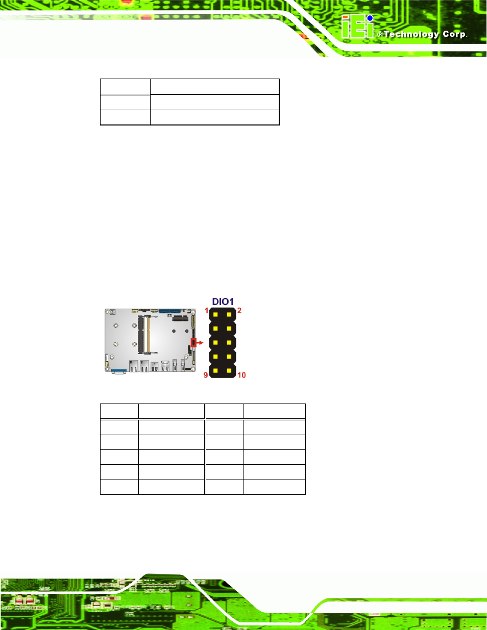 3 digital input/output (dio) connector | IEI Integration NANO-HM651 User Manual | Page 31 / 165