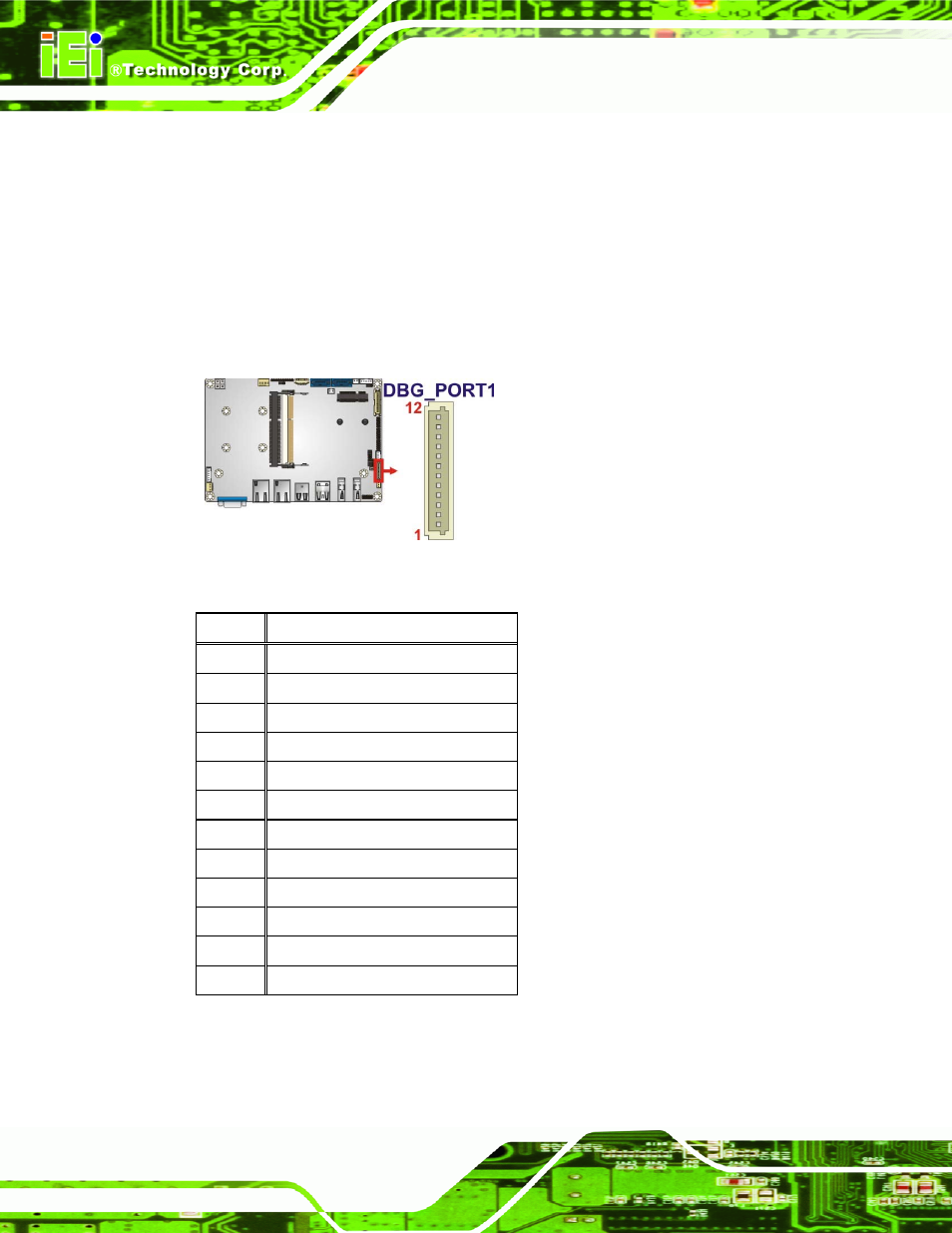 4 debug connector | IEI Integration NANO-HM651 User Manual | Page 32 / 165