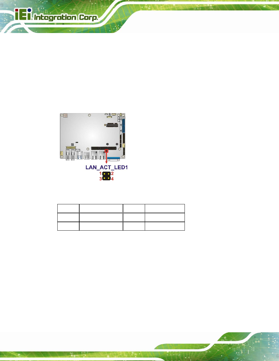 8 lan active led connector, 9 lvds connector, Figure 3-9: lan active led connector location | Table 3-10: lan active led connector pinouts | IEI Integration NANO-QM871 User Manual | Page 39 / 203