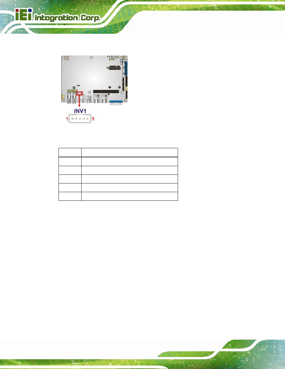 11 pcie mini card slot, Figure 3-11: lvds backlight inverter connector, Table 3-12: backlight inverter connector pinouts | IEI Integration NANO-QM871 User Manual | Page 41 / 203
