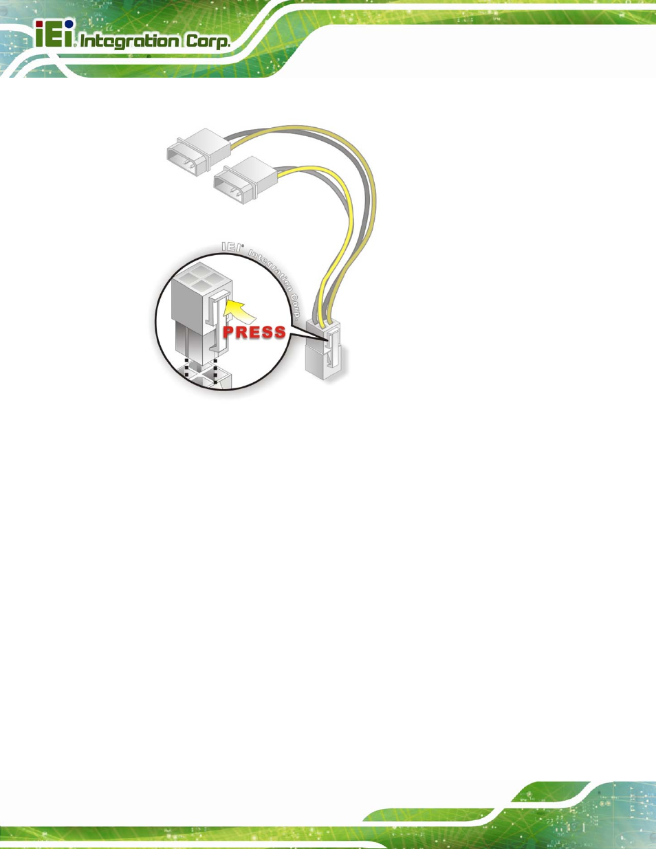 Figure 4-10: power cable to motherboard connection | IEI Integration NANO-QM871 User Manual | Page 75 / 203