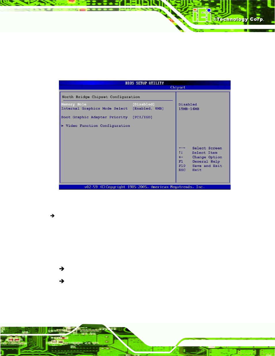1 north bridge chipset configuration | IEI Integration NOVA-945GSE v1.01 User Manual | Page 147 / 195