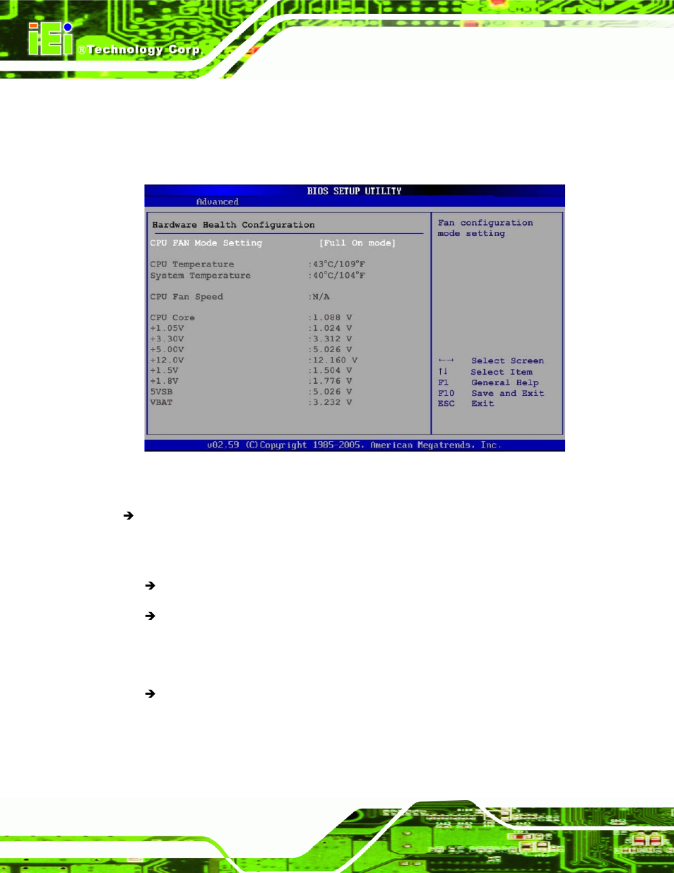 4 hardware health configuration | IEI Integration NOVA-945GSE v2.01 User Manual | Page 102 / 172