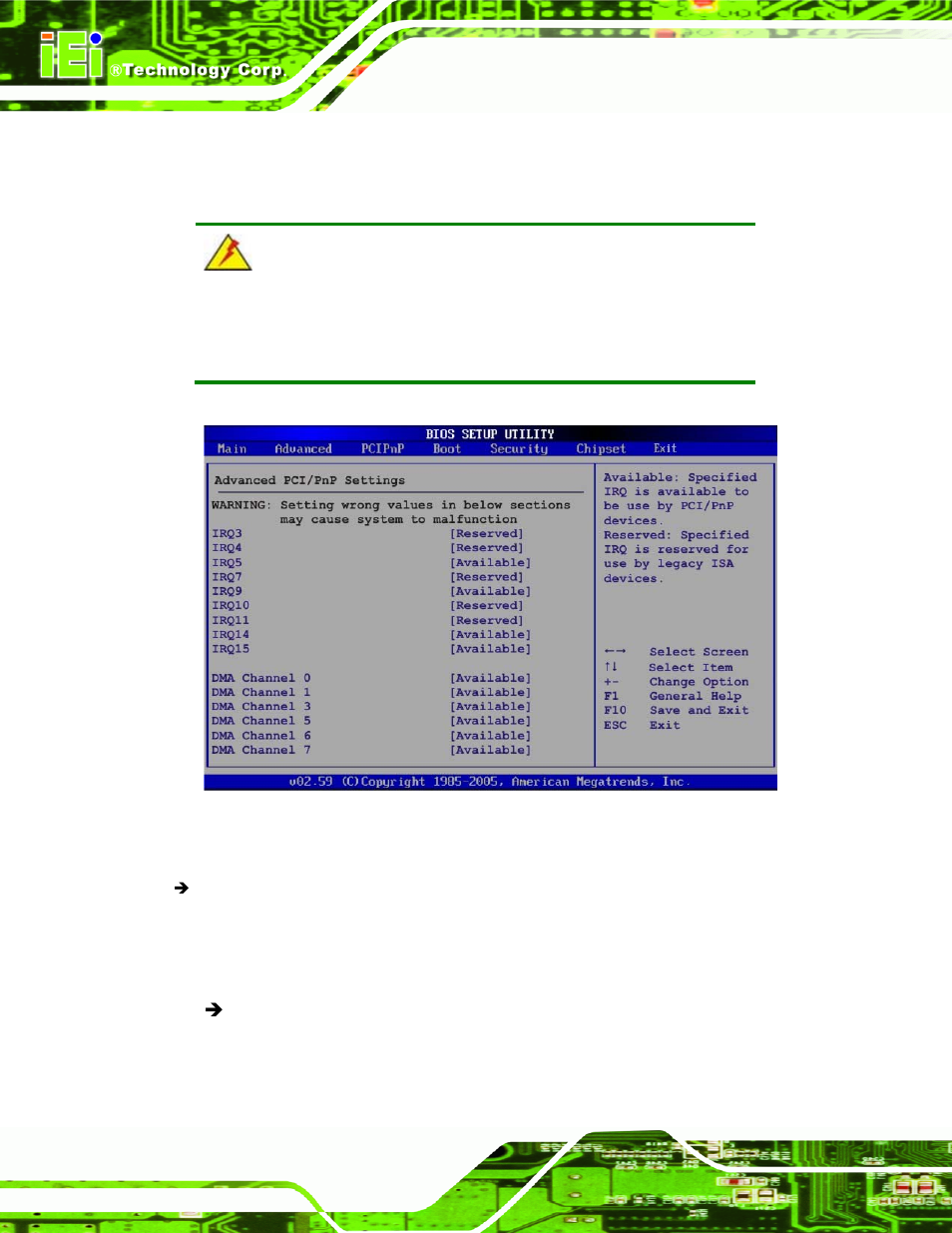 4 pci/pnp | IEI Integration NOVA-945GSE v2.01 User Manual | Page 116 / 172