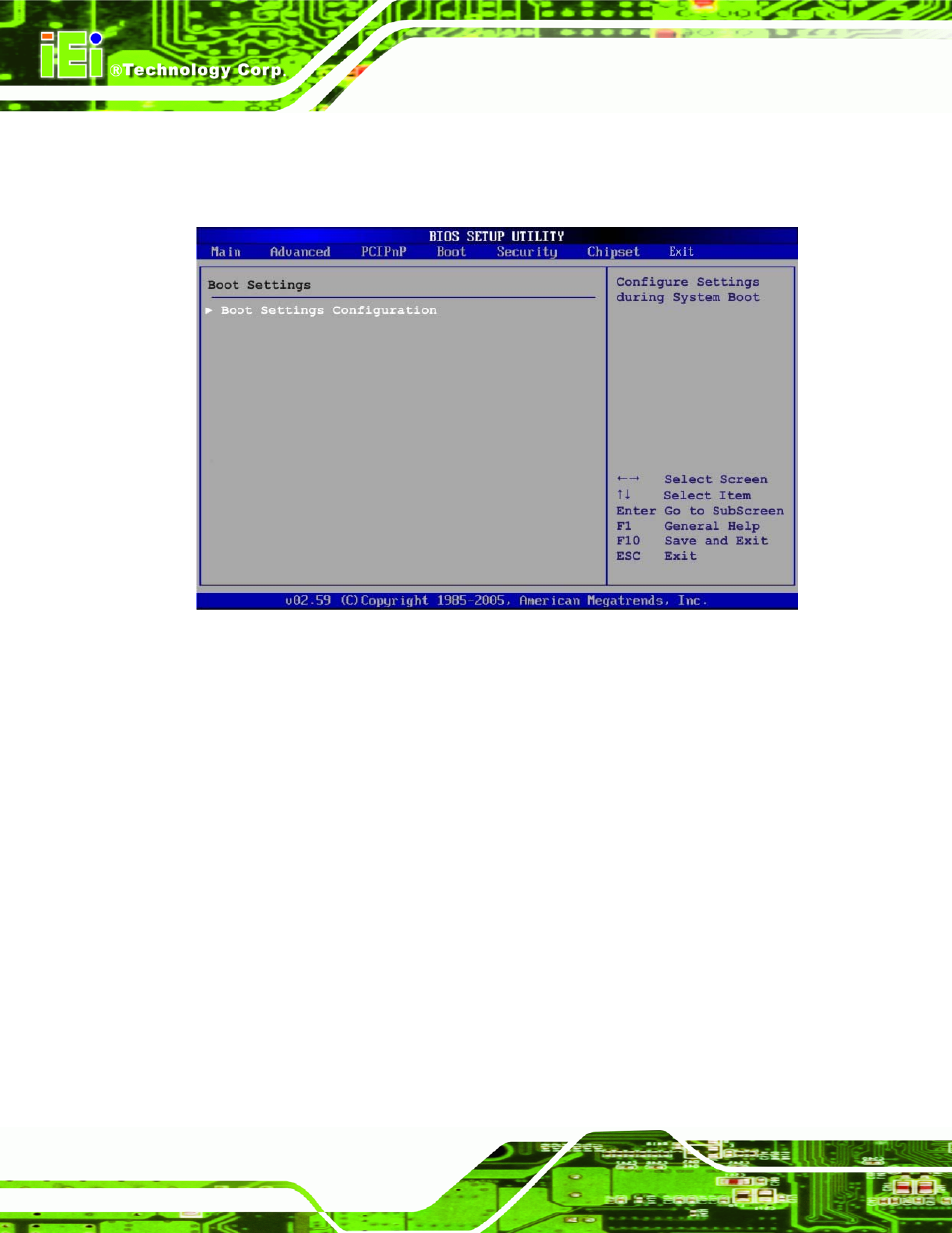 5 boot, 1 boot settings configuration | IEI Integration NOVA-945GSE v2.01 User Manual | Page 118 / 172