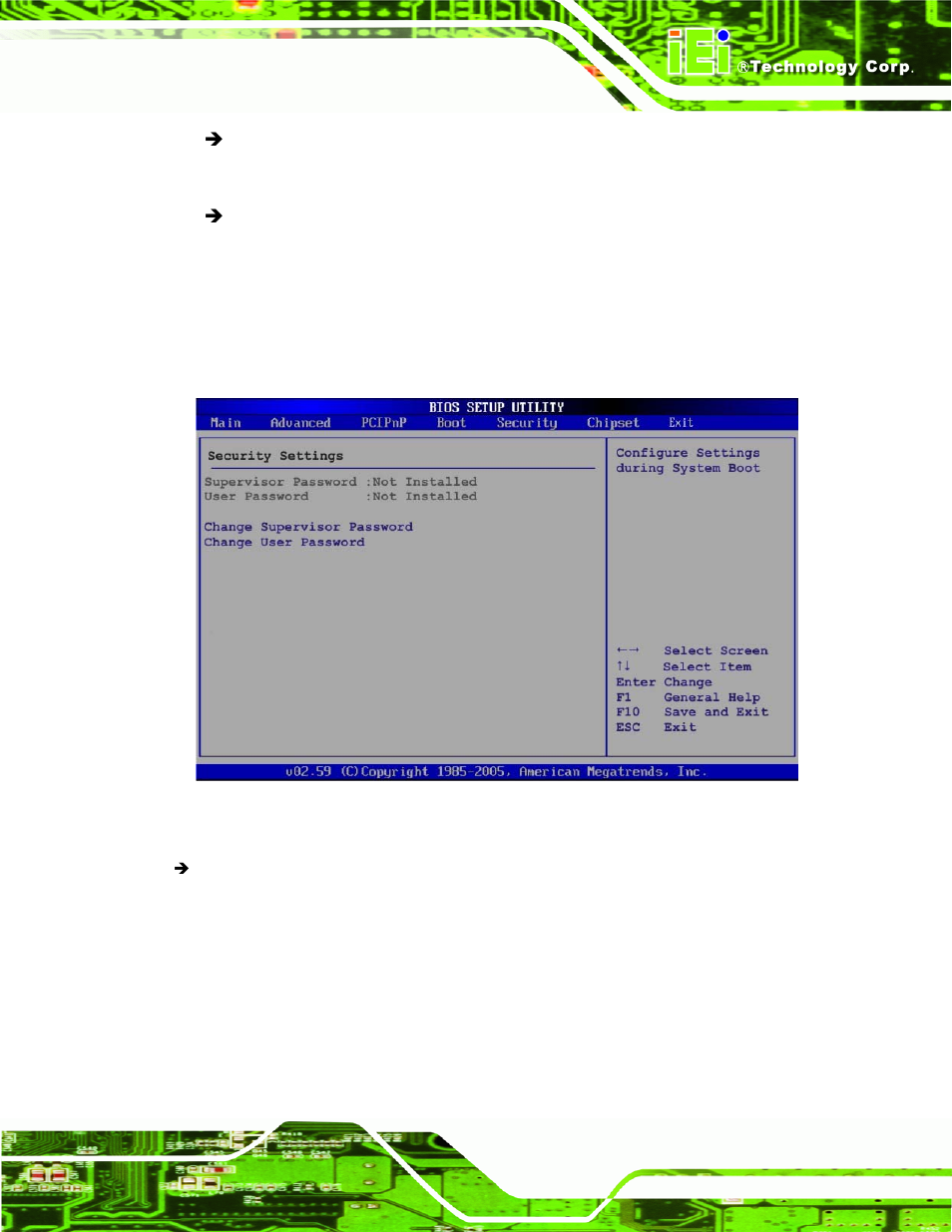 6 security | IEI Integration NOVA-945GSE v2.01 User Manual | Page 121 / 172