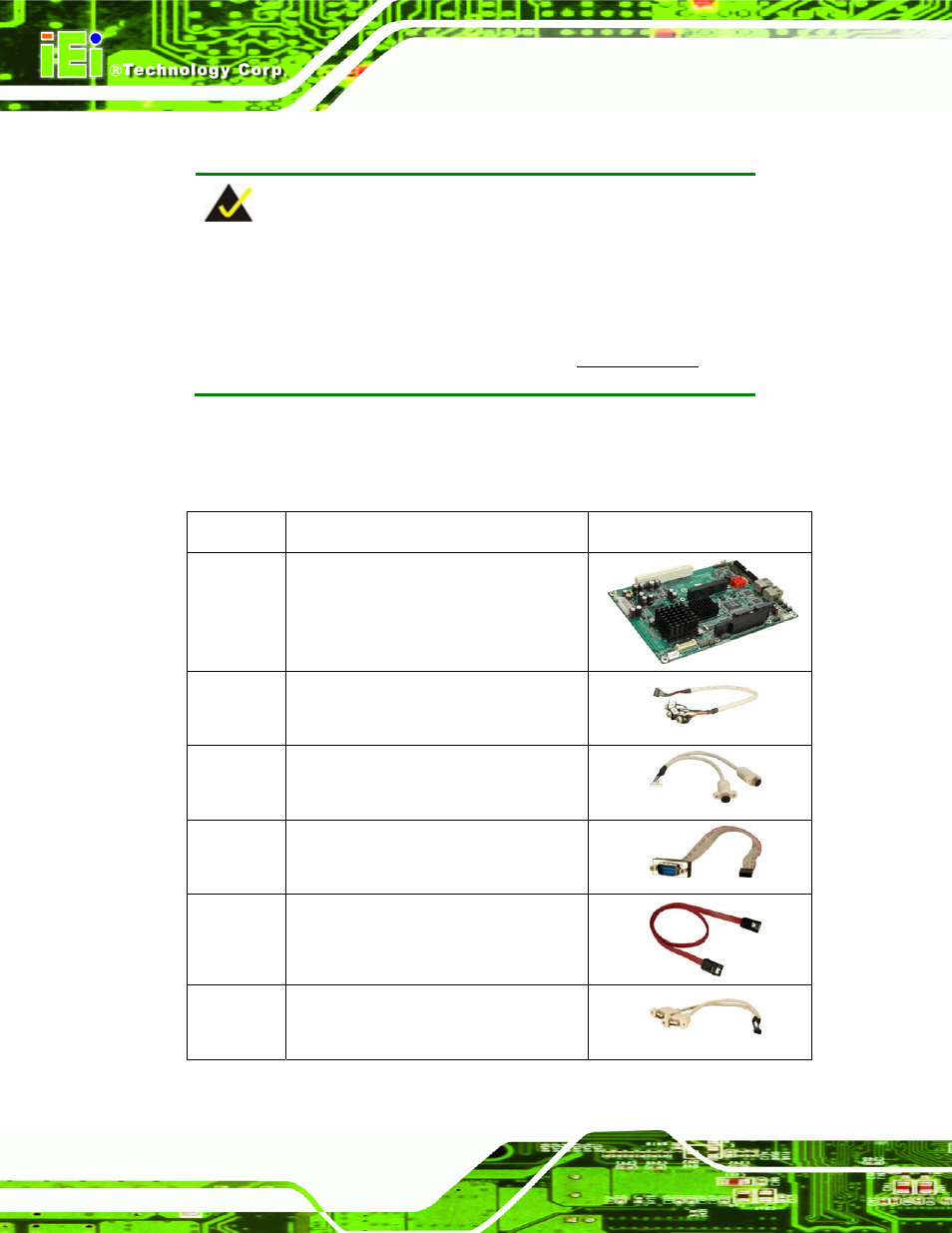 3 unpacking checklist, 1 package contents | IEI Integration NOVA-945GSE v2.01 User Manual | Page 26 / 172