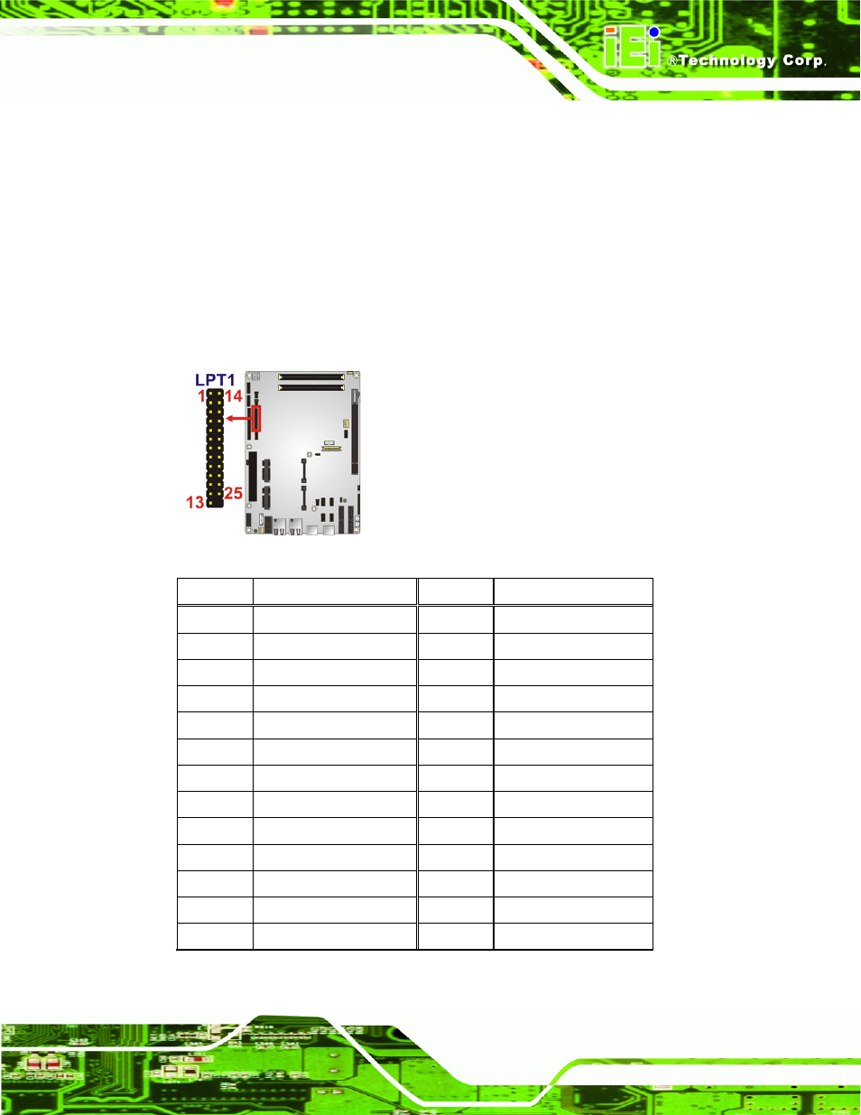 10 parallel port connector | IEI Integration NOVA-HM551 v1.00 User Manual | Page 41 / 162